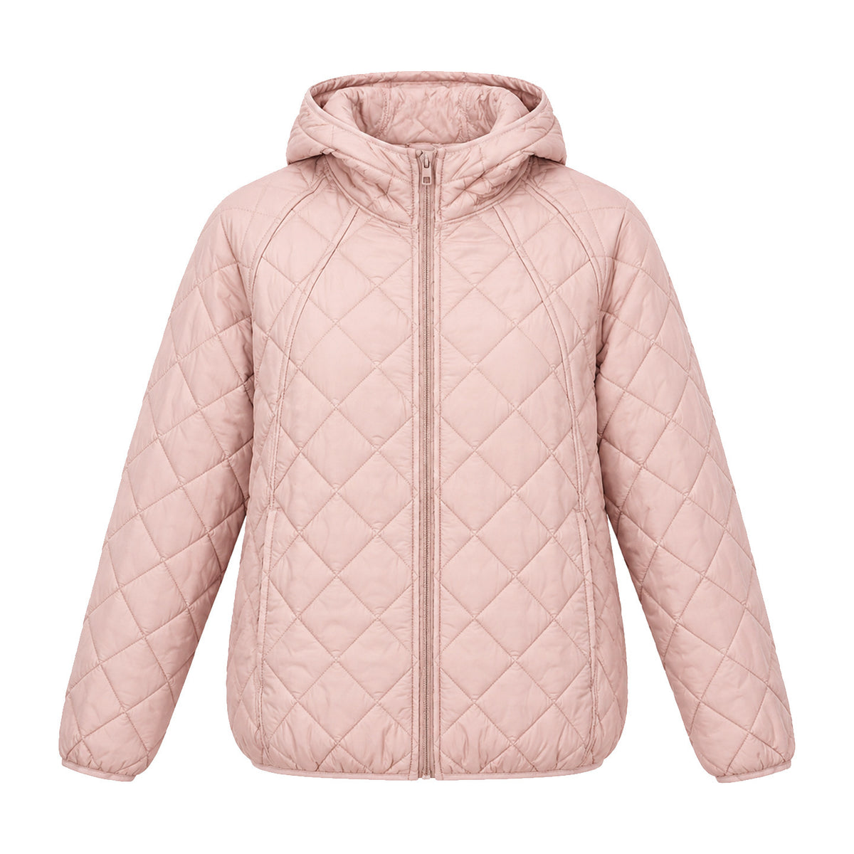 Jacke mit Steppung und Kapuze für Damen in Rosa
