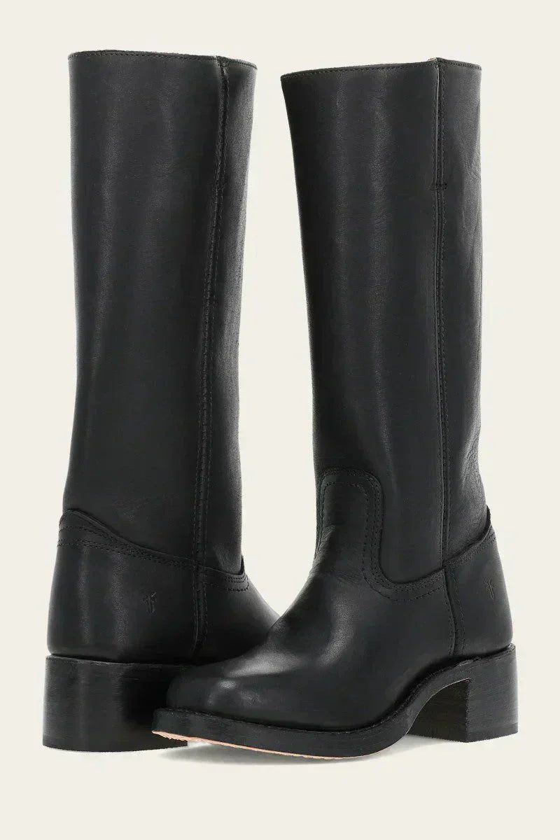 Stiefel mit kniehohem Schaft und Blockabsatz für Damen in Schwarz - Ansicht 6