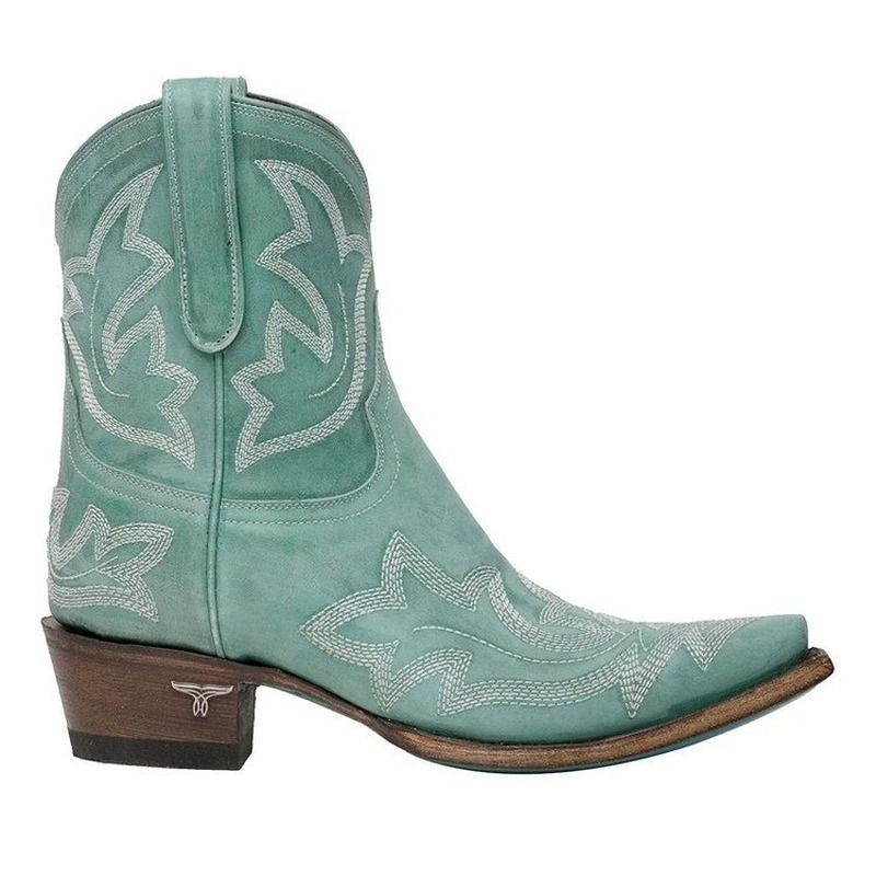 Stiefeletten im Westernstil mit Stickerei und Absatz für Damen - Ansicht 2