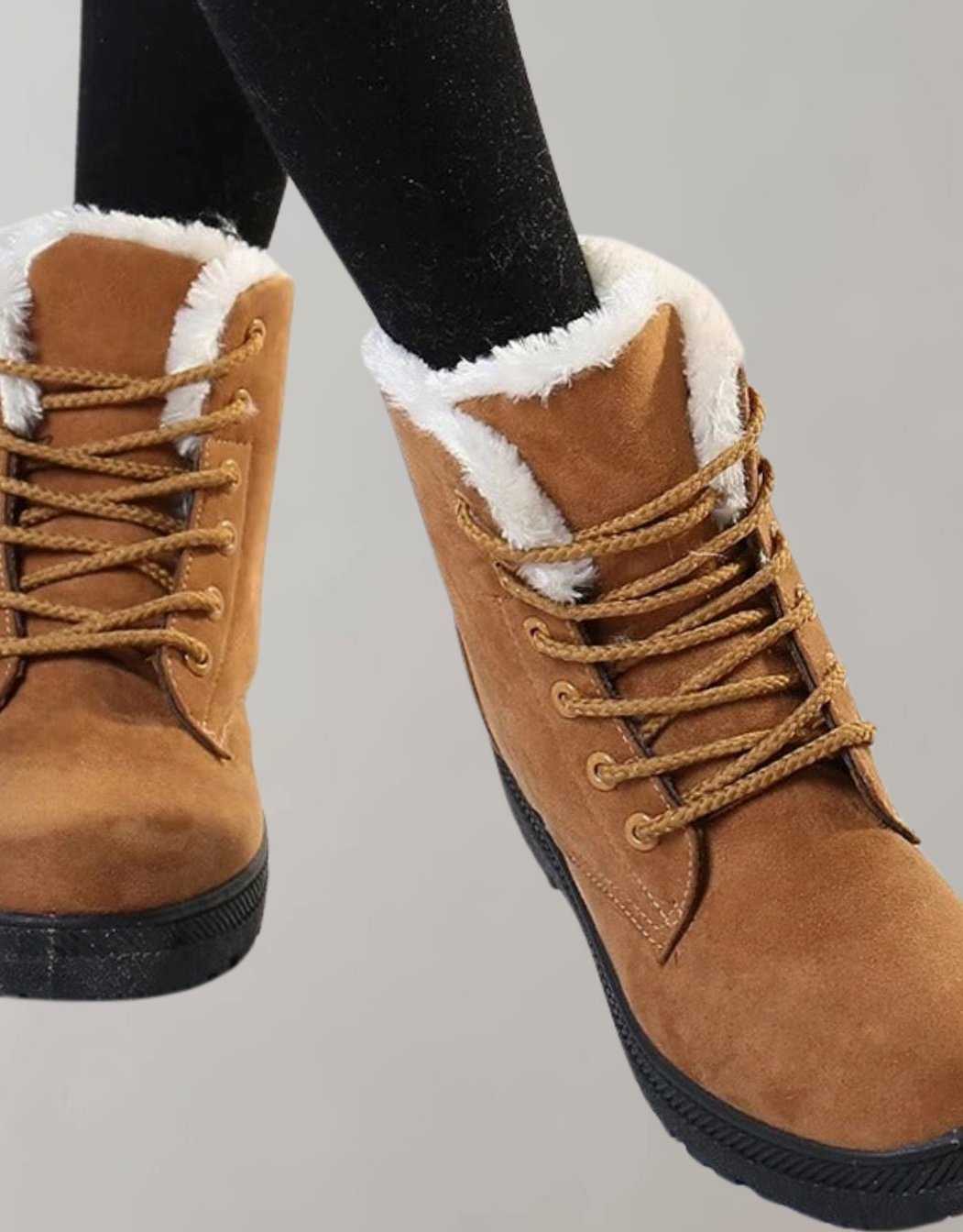 Stiefeletten Damen warm gefütterte Winterboots in Wildlederoptik