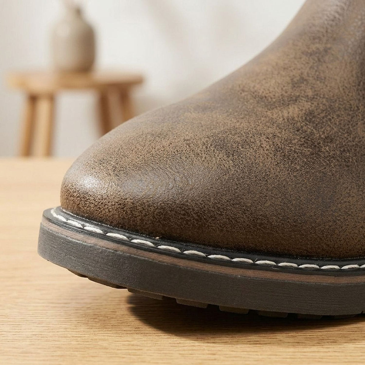 Stiefeletten Herren aus Vollnarbenleder mit Lederfutter, Chelsea Boots