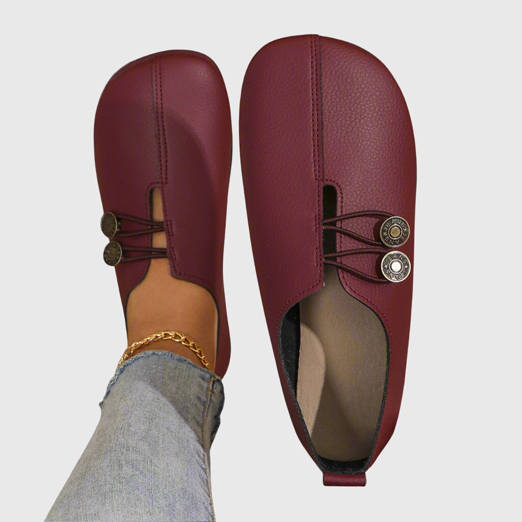 Stiefeletten mit Zierschnürung und Metallknöpfen für Damen