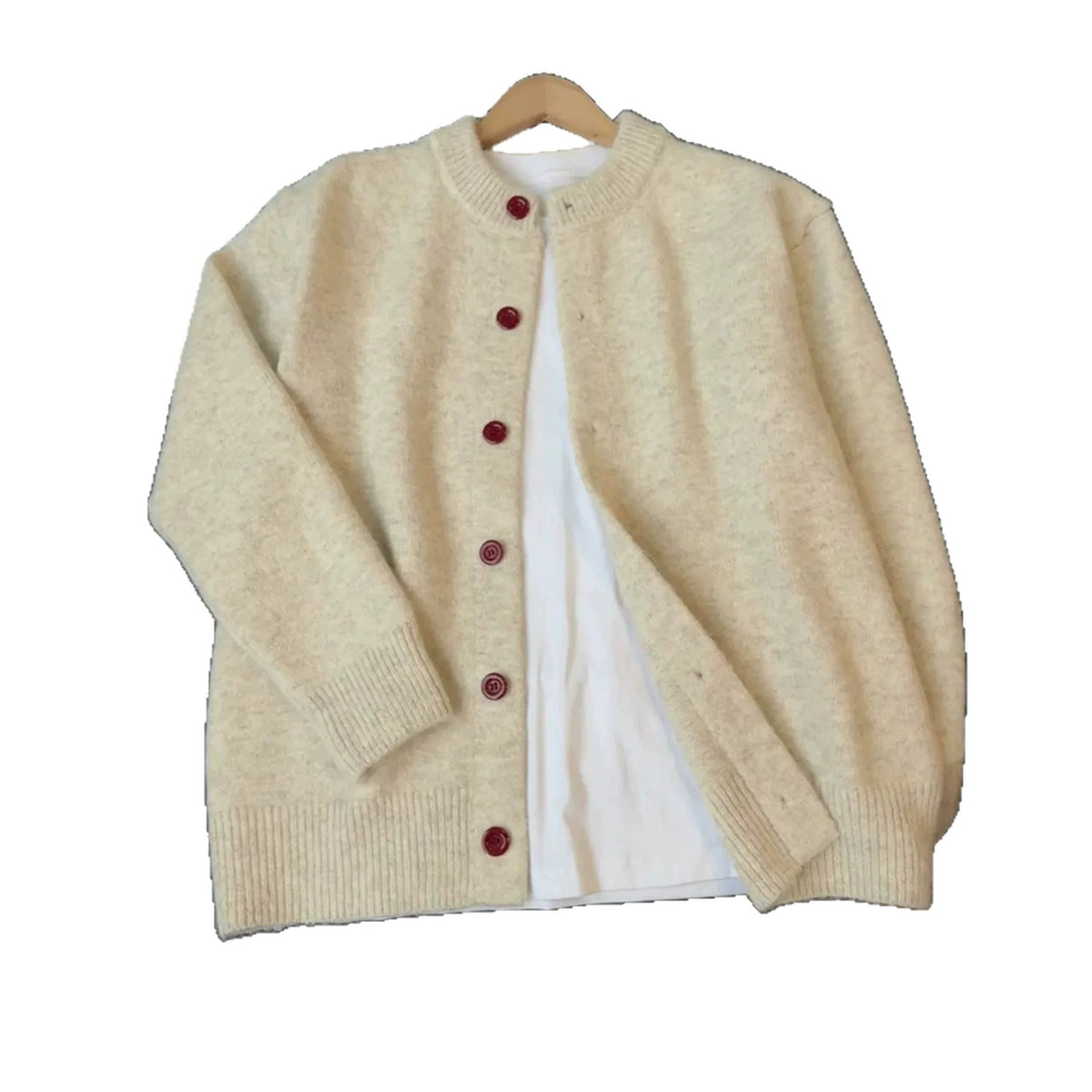 Strickjacke mit Rundhals und Knopfleiste für Herren