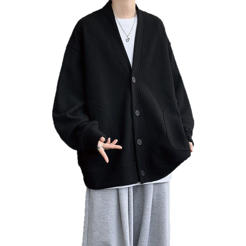 Strickjacke mit V-Ausschnitt und Rundtaschen für Herren - Ansicht 5