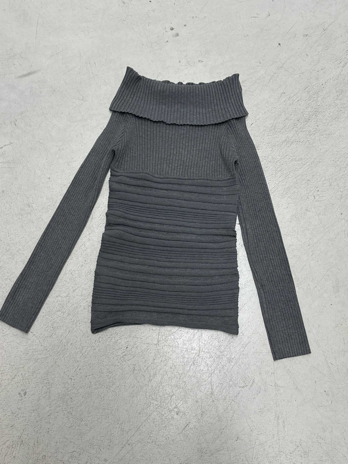 Strickkleid mit Umschlagkragen und Langarm für Damen