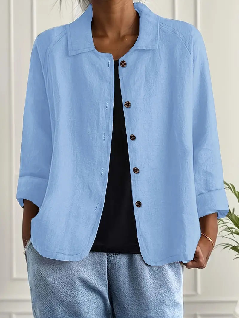 Übergangsjacke Damen Leichte Jacke mit Knopfleiste für den Sommer