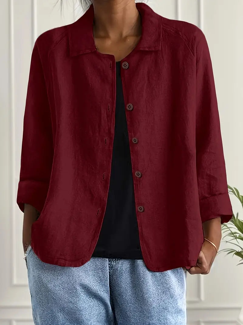 Übergangsjacke Damen Leichte Jacke mit Knopfleiste für den Sommer