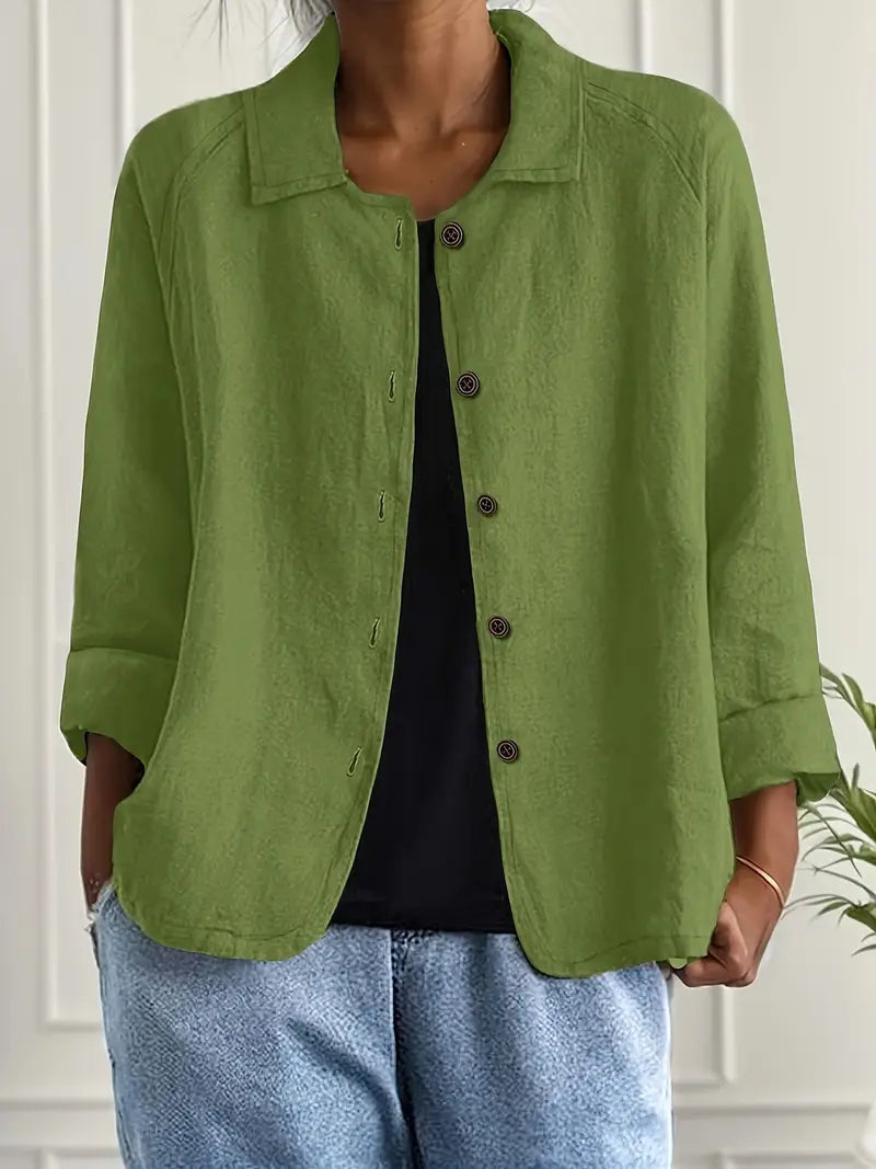Übergangsjacke Damen Leichte Jacke mit Knopfleiste für den Sommer
