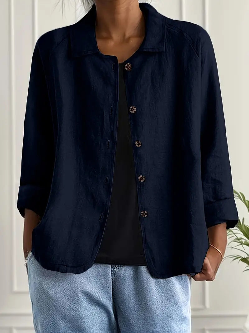 Übergangsjacke Damen Leichte Jacke mit Knopfleiste für den Sommer