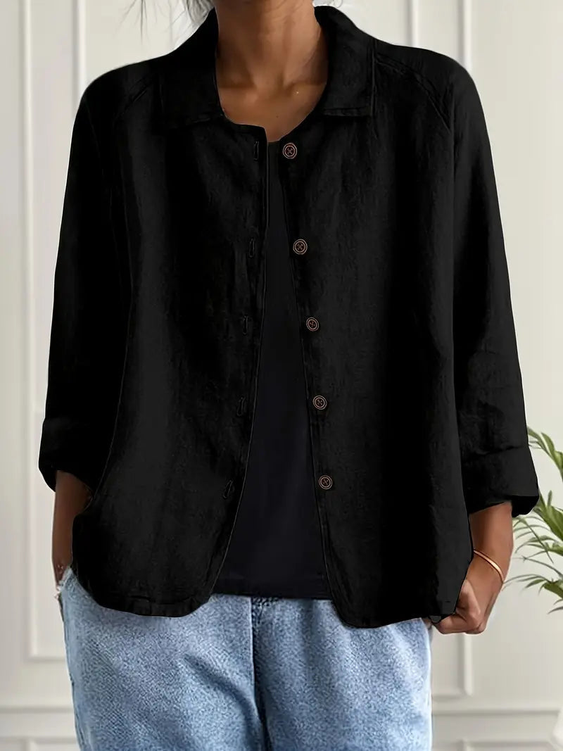 Übergangsjacke Damen Leichte Jacke mit Knopfleiste für den Sommer