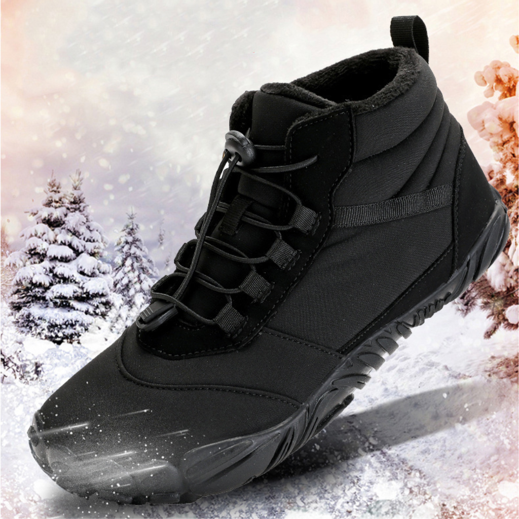 Winter Barfußschuhe mit hohem Schnürschaft und Profilsohle für Damen - Ansicht 11