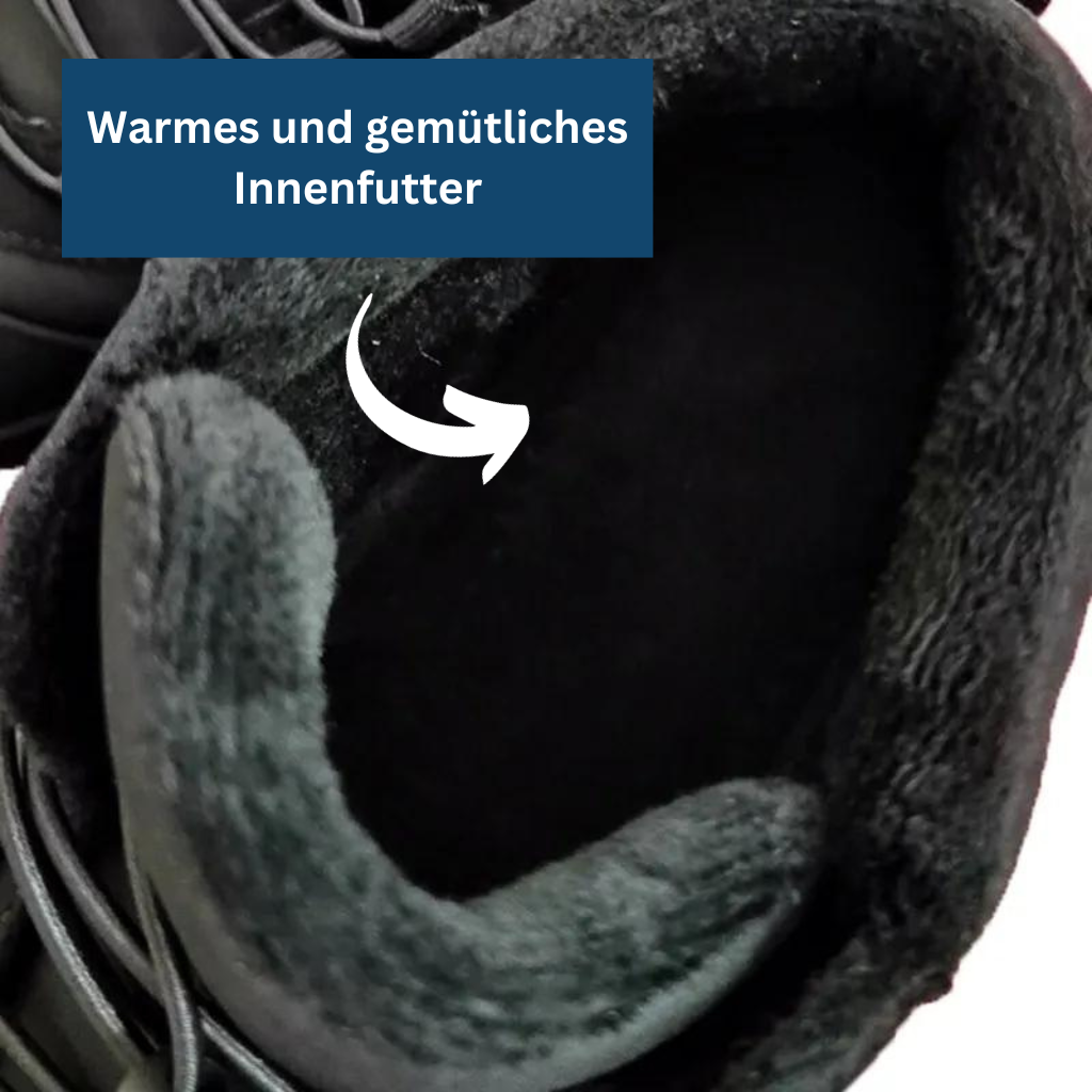 Winter Barfußschuhe mit hohem Schnürschaft und Profilsohle für Damen - Ansicht 4