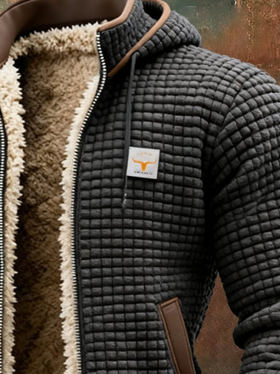 Winterjacke Herren aus Steppstoff mit Fleecefutter und Kapuze