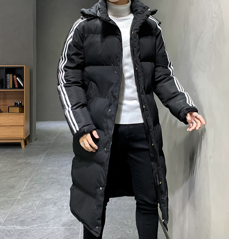 Winterjacke mit Steppung und langem Schnitt für Herren - Ansicht 4