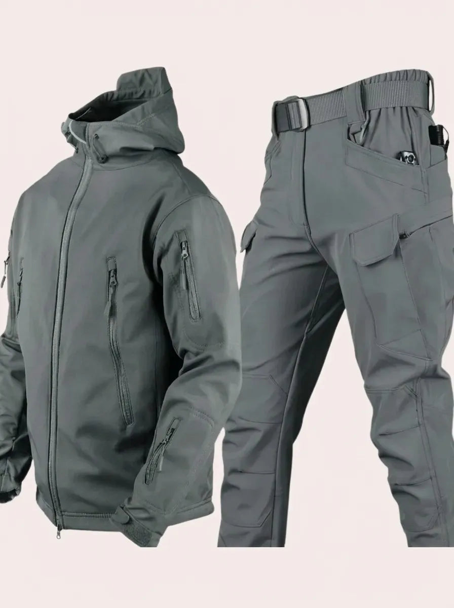 Winterjacke im Set mit langer Hose für Herren in Grau - Ansicht 6