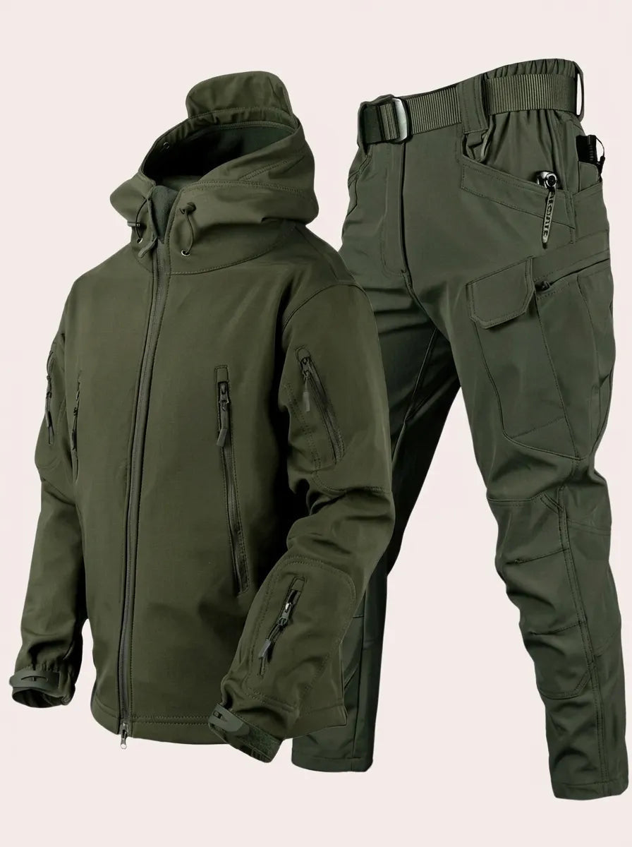 Winterjacke im Set mit langer Hose für Herren in Grün - Ansicht 7