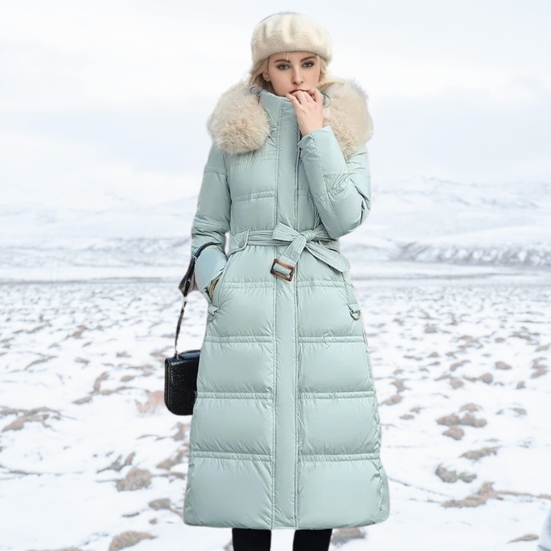 Winterjacke mit Kapuze und lockerem Schnitt für Damen