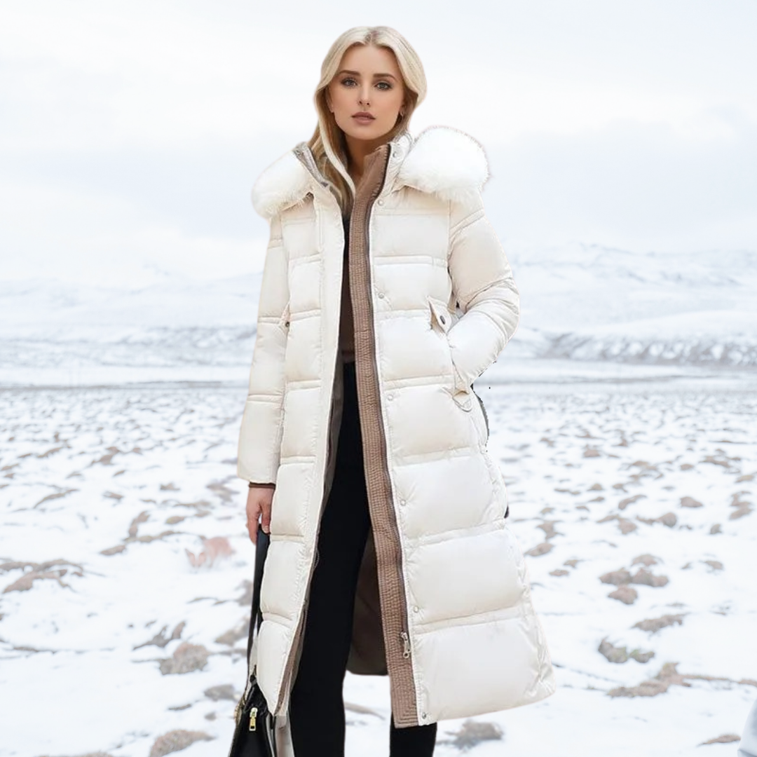 Winterjacke mit Kapuze und lockerem Schnitt für Damen