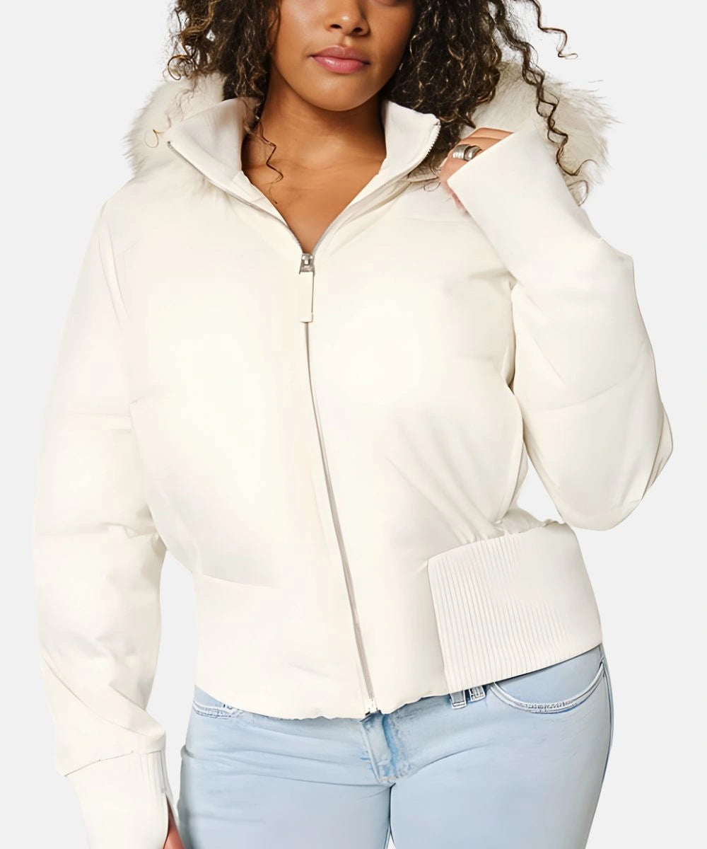 Winterjacke mit Steppung und Kunstfellkapuze für Damen
