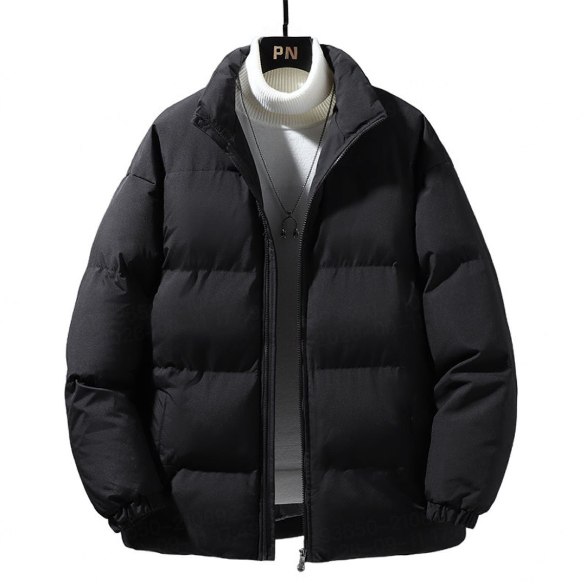 Winterjacke mit Steppung und Stehkragen für Herren in Schwarz