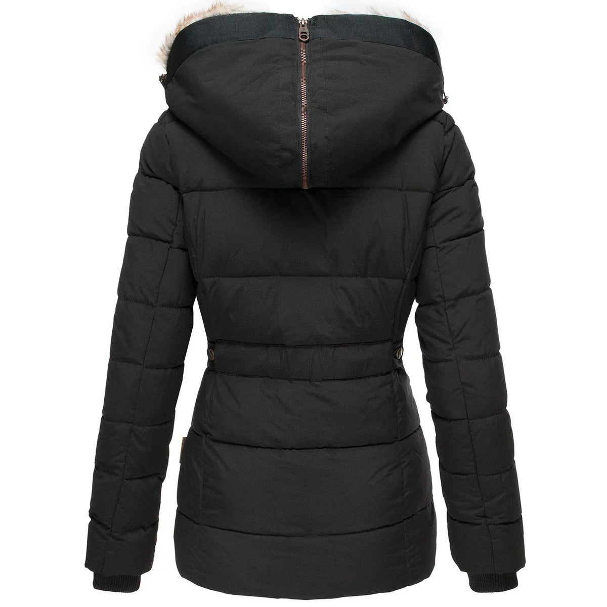 Gesteppter Wintermantel mit Kapuze und Zipper-Taschen für Damen - Ansicht 7