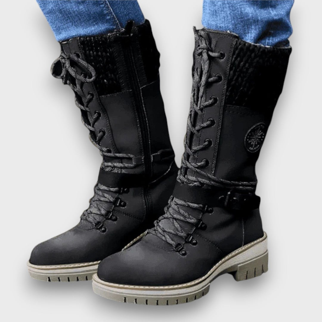 Winterschuh Damen mit Schnürung, hohem Schaft und rutschfester Sohle
