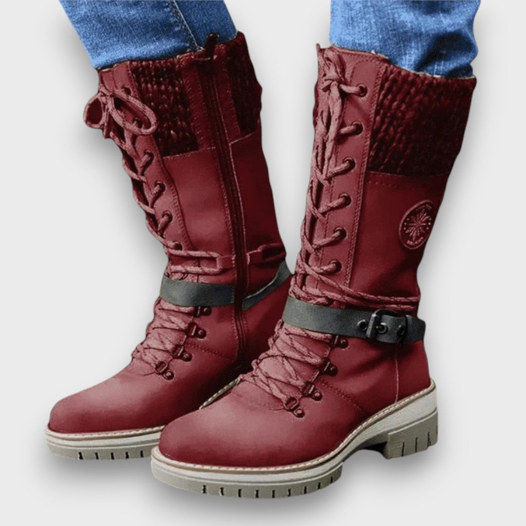 Winterschuh Damen mit Schnürung, hohem Schaft und rutschfester Sohle