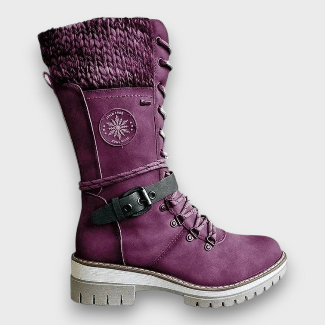 Winterschuh Damen mit Schnürung, hohem Schaft und rutschfester Sohle
