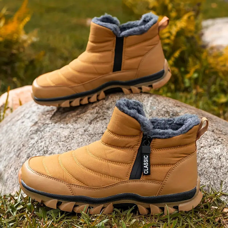 Winterstiefel gefüttert mit Gummisohle für Herren in Kamelbraun - Ansicht 4